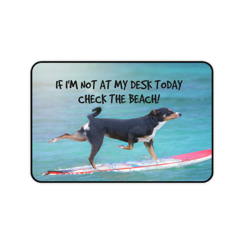 Designer Desk Mat; Surfer Dog