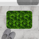 Marijuana Leaves Bath Mat, Free Shipping, Powder Room Mat, Bathroom Rug, Rugs, Non Slip, Runner, Shower, 2 Sizes
