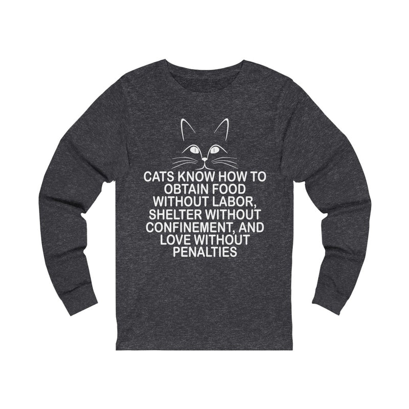 Cats Know How Unisex Jersey Long Sleeve T-shirt