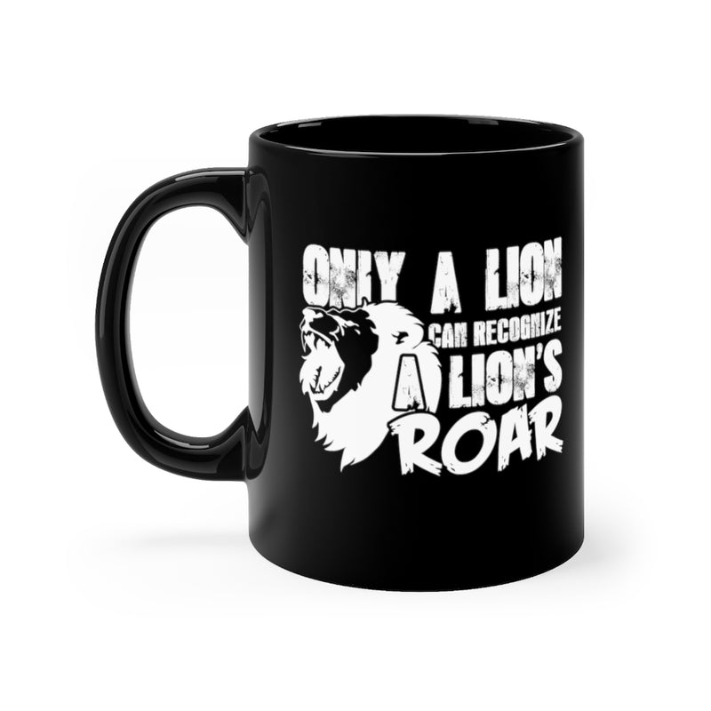 Only A Lion 11oz Black Mug