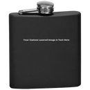 Customized Flask - 6 oz - Silver Color Lasered Message