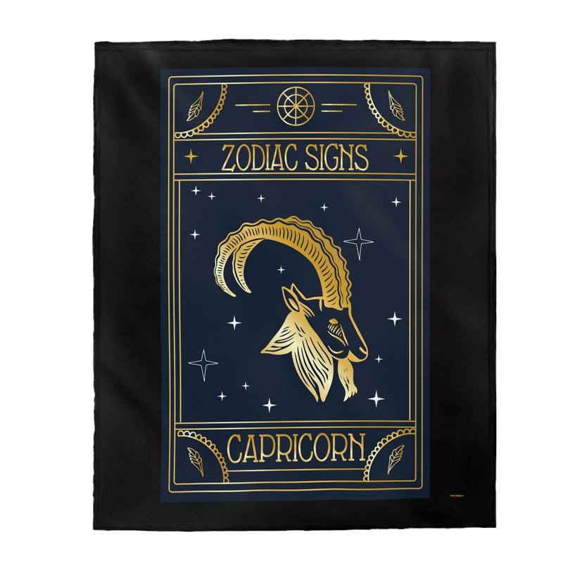 Capricorn Zodiac Blanket, Velveteen Plush Blanket, Free Shipping, Two Sizes, Throw Blanket, Extra Soft, Astrology