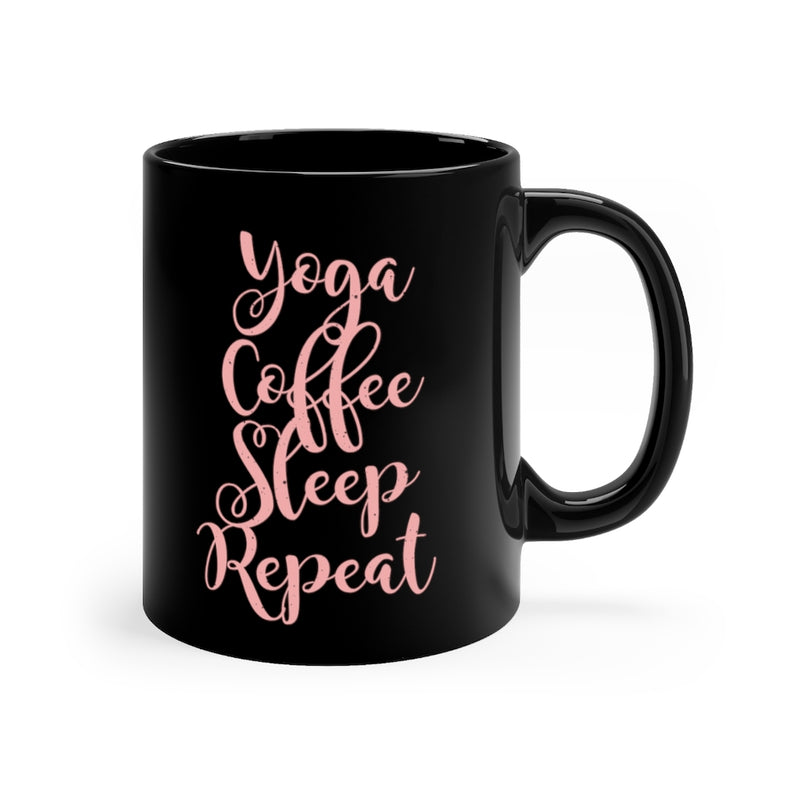 Yoga Coffee 11oz Black Mug