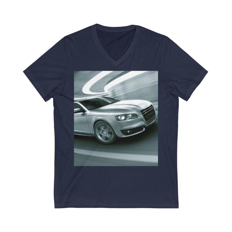 Sleek Car Unisex V-Neck T-shirt