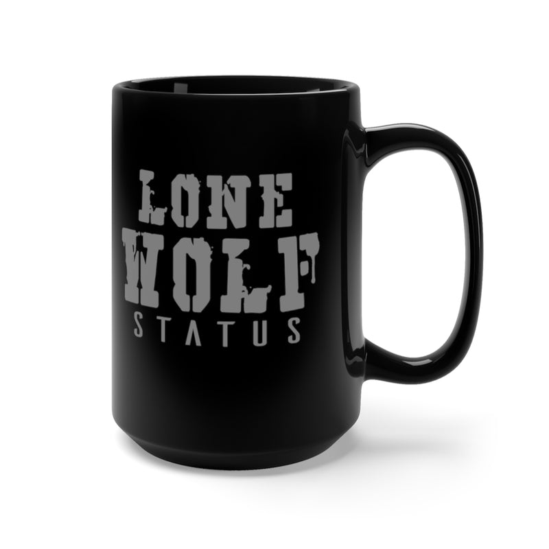 Lone Wolf Status 15oz Black Mug