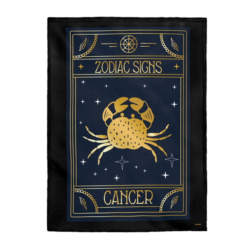 Cancer Zodiac Blanket, Velveteen Plush Blanket, Free Shipping, Two Sizes, Throw Blanket, Extra Soft, Custom Photo, Astrology