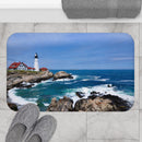 Maine Lighthouse Bath Mat, Free Shipping, Powder Room Mat, Bathroom Rug, Rugs, Non Slip, Runner, Shower, 2 Sizes
