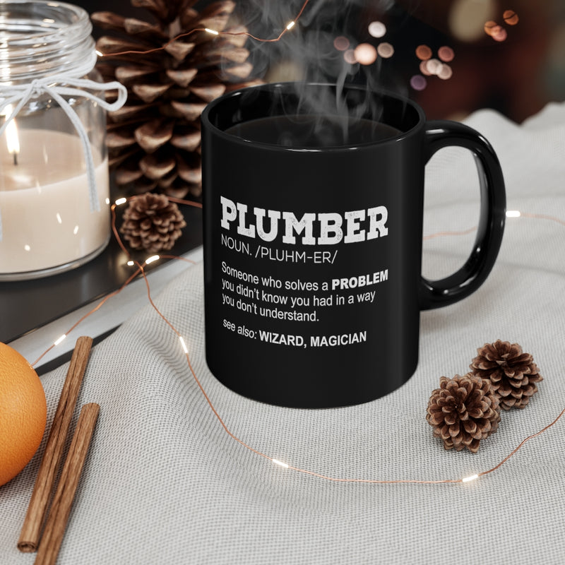 Plumber Definition 11oz Black Mug