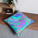 Psychedelic Cosmic Floor Pillow, Floor Cushion, Meditation Pillow, Lounge Pillow, Cute Pillow, Trippy Pillow