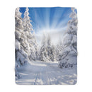 Snowfilled Trees Sherpa Fleece Blanket, Free Shipping, Two Sizes, Throw Blanket, Extra Soft, Custom Photo, Very Warm