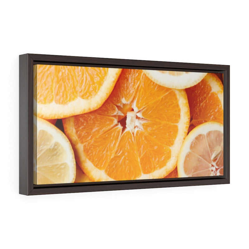 Horizontal Framed Premium Gallery Wrap Canvas; Sweet Oranges