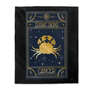 Cancer Zodiac Blanket, Velveteen Plush Blanket, Free Shipping, Two Sizes, Throw Blanket, Extra Soft, Custom Photo, Astrology