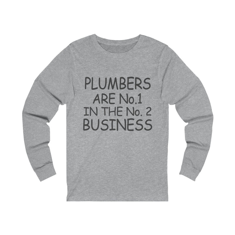Plumbers Are No.1 Unisex Jersey Long Sleeve T-shirt