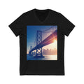San Francisco Bay Bridge Unisex V-Neck T-shirt