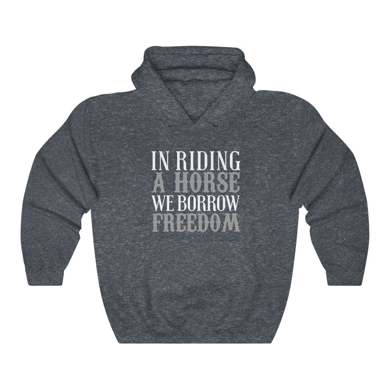 In Riding A Horse Unisex Heavy Blend™ Hoodie