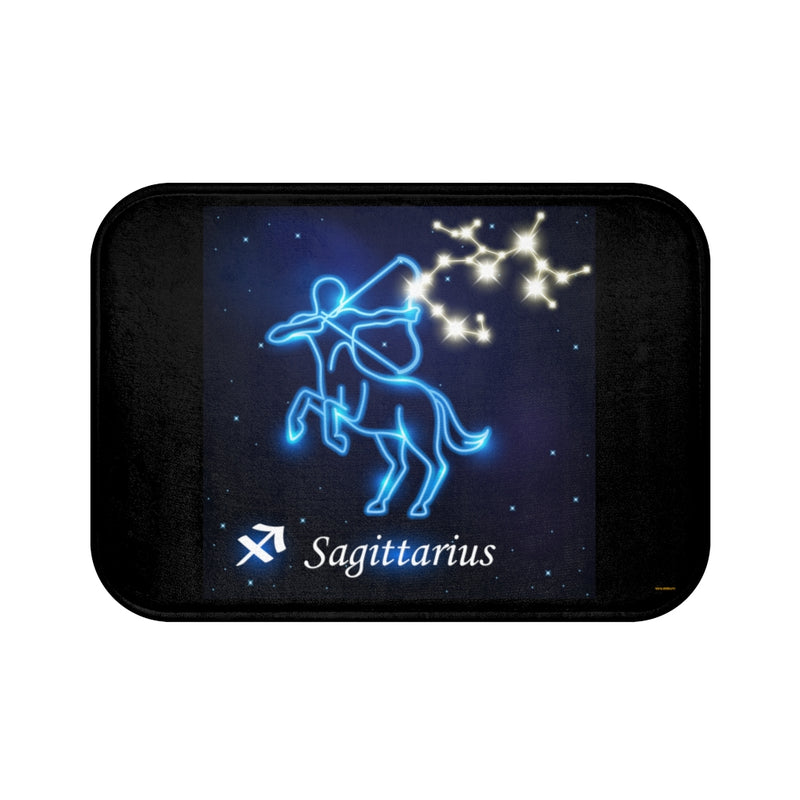 Sagittarius Zodiac Bath Mat, Free Shipping, Powder Room Mat, Bathroom Rug, Rugs, Non Slip, Runner, 2 Sizes, Astrology, Horoscope