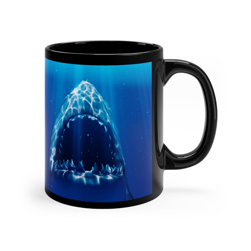 Carnivorous Shark 11oz Black Mug