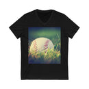 Grassy Baseball Unisex V-Neck T-shirt