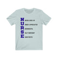 NURSE Unisex Jersey Short Sleeve T-shirt