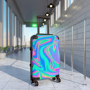 Boho Psychedelic Cabin Suitcase, Trippy Suitcase, Boho Rave Suitcase, Boho Modern Luggage, Psychedelic Carry On Bag