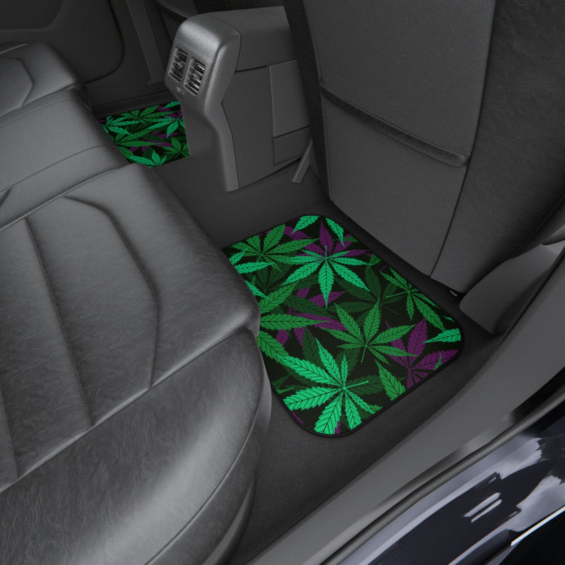 Large Cannabis Leaves Car Mats (Set of 4), Custom Car Mats, Car Floor Mats, Truck Floor Mats, Auto Accessories, Car Mats
