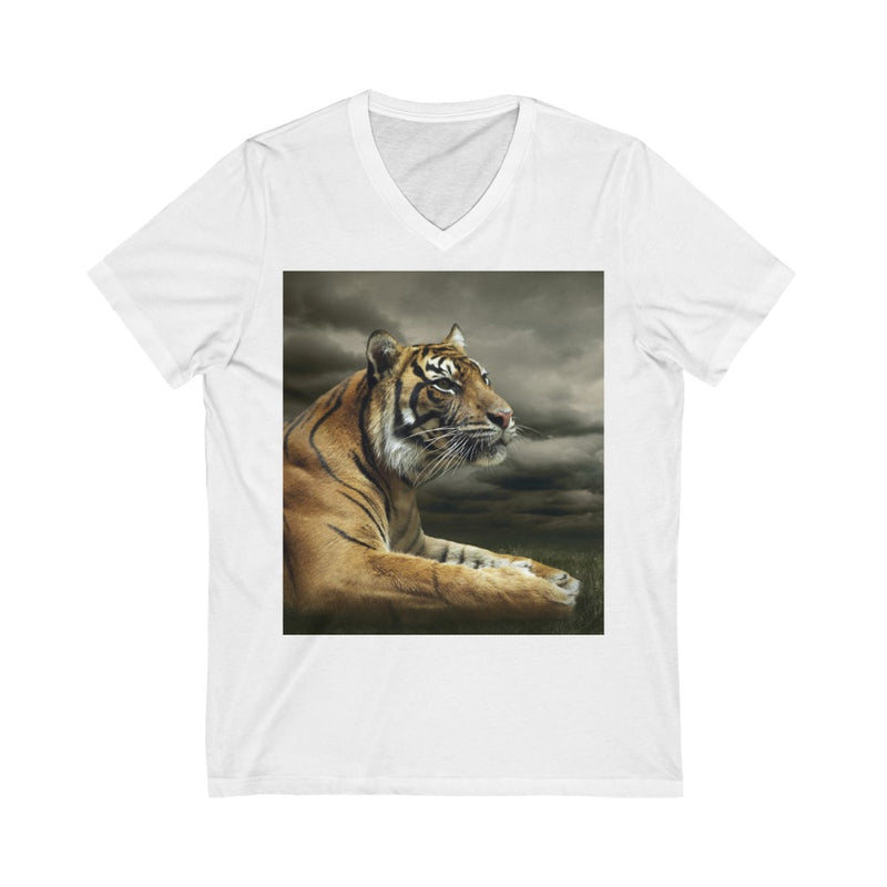 Powerful Tiger Unisex V-Neck T-shirt