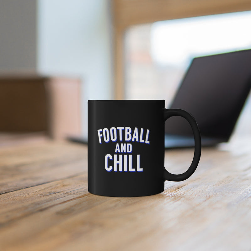Football & Chill 11oz Black Mug