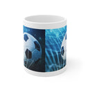 Scoring Goal Soccer 11oz White Mug