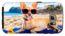 Dog On Beach Blanket - iPhone Case AND/OR Galaxy Phone Case