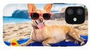 Dog On Beach Blanket - iPhone Case AND/OR Galaxy Phone Case