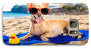 Dog On Beach Blanket - iPhone Case AND/OR Galaxy Phone Case