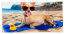 Dog On Beach Blanket - Bath Towel AND/OR Bath Sheet