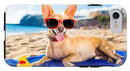 Dog On Beach Blanket - iPhone Case AND/OR Galaxy Phone Case