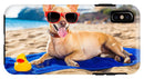 Dog On Beach Blanket - iPhone Case AND/OR Galaxy Phone Case