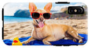 Dog On Beach Blanket - iPhone Case AND/OR Galaxy Phone Case