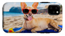Dog On Beach Blanket - iPhone Case AND/OR Galaxy Phone Case
