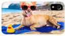 Dog On Beach Blanket - iPhone Case AND/OR Galaxy Phone Case