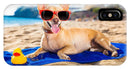 Dog On Beach Blanket - iPhone Case AND/OR Galaxy Phone Case