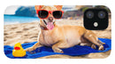 Dog On Beach Blanket - iPhone Case AND/OR Galaxy Phone Case