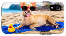 Dog On Beach Blanket - iPhone Case AND/OR Galaxy Phone Case