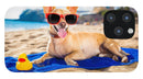 Dog On Beach Blanket - iPhone Case AND/OR Galaxy Phone Case