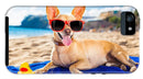 Dog On Beach Blanket - iPhone Case AND/OR Galaxy Phone Case