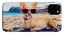 Dog On Beach Blanket - iPhone Case AND/OR Galaxy Phone Case
