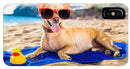 Dog On Beach Blanket - iPhone Case AND/OR Galaxy Phone Case