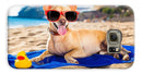 Dog On Beach Blanket - iPhone Case AND/OR Galaxy Phone Case