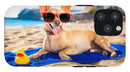 Dog On Beach Blanket - iPhone Case AND/OR Galaxy Phone Case