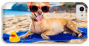 Dog On Beach Blanket - iPhone Case AND/OR Galaxy Phone Case