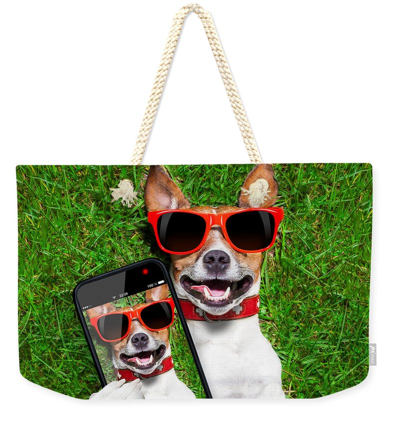 Dog Selfie - Weekender Tote Bag