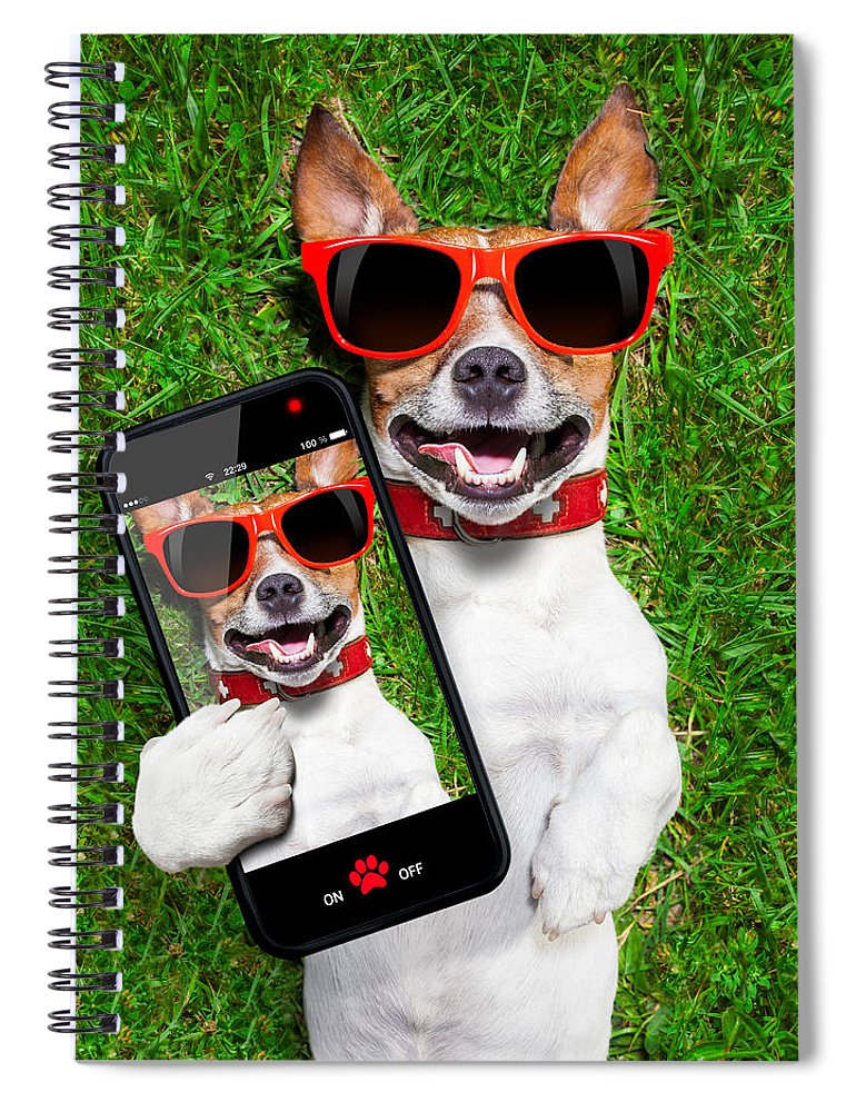 Dog Selfie - Spiral Notebook