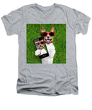 Dog Selfie - Men's V-Neck T-Shirt